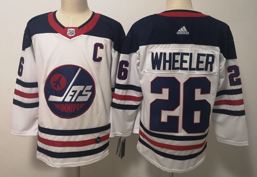Men's Winnipeg Jets #26 Blake Wheeler White Heritage Jersey Men's Winnipeg Jets #26 Blake Wheeler White Heritage Jersey